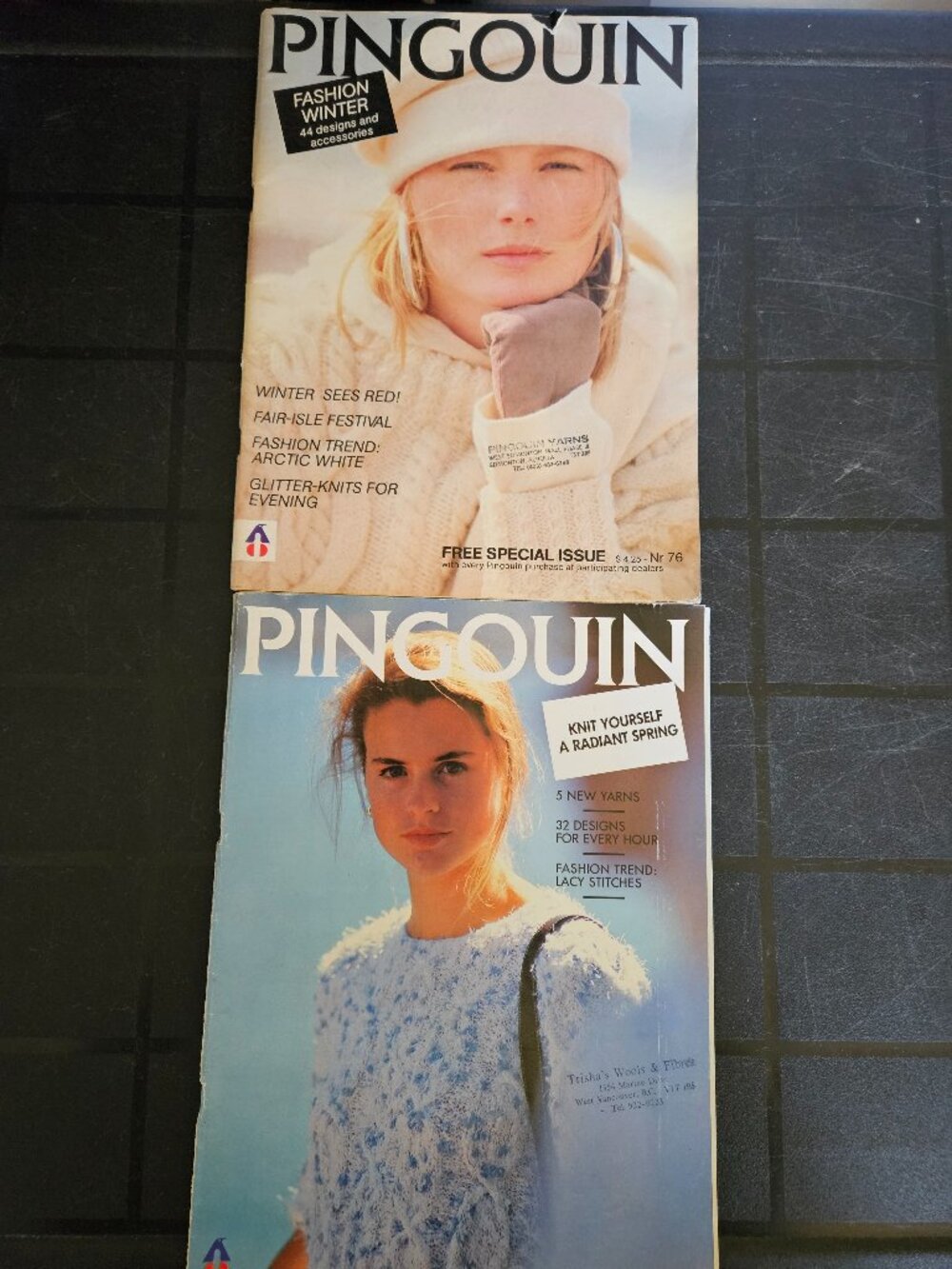 Bundle of 2 Vintage Pingouin Knitting Magazines